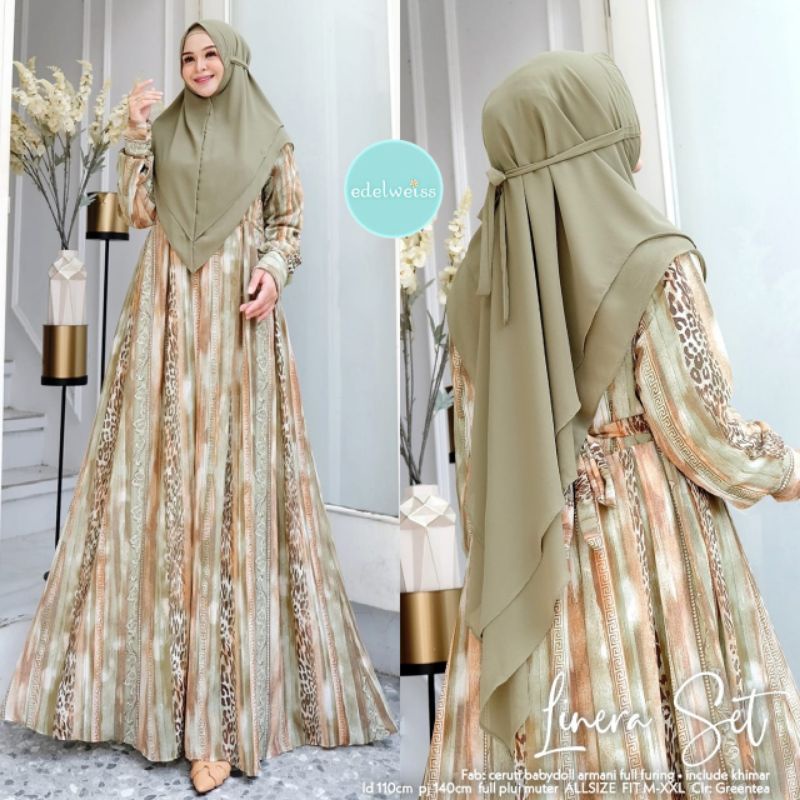 Linera set by Edelweis | 240130 | gamis dan hijab