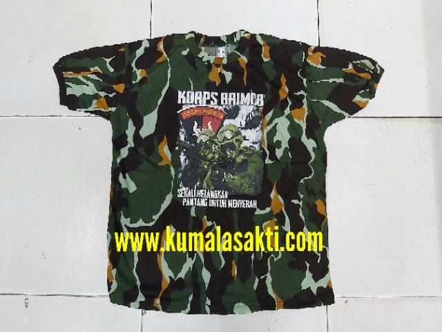 Kaos Loreng Brimob Oblong Sablon Besar