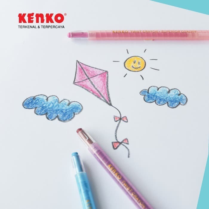 

Terlaris Twist Crayon / Crayon Putar Kenko Isi 24 Warna Original Terlaris