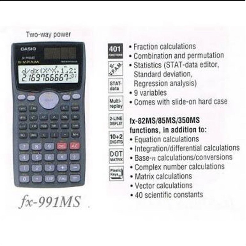 

Kalkulator CASIO fx-991MS TERMURAH
