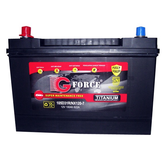 Accu/Aki Kering G Force TITANIUM MF JASO NX120-7L Toko Surabaya