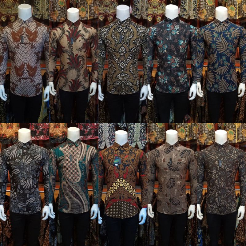 BAJU BATIK PRIA SLIMFIT & ALISAN SLIMFIT LENGAN PANJANG ORI BATIK