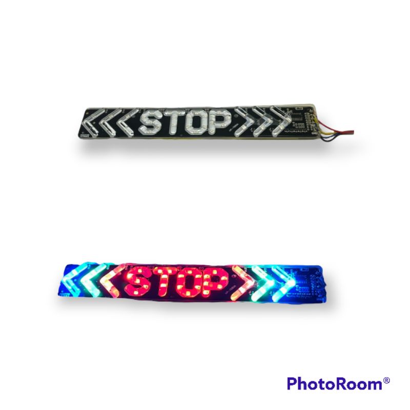 lampu stop LED tulisan stop plus sein sen 12volt universal