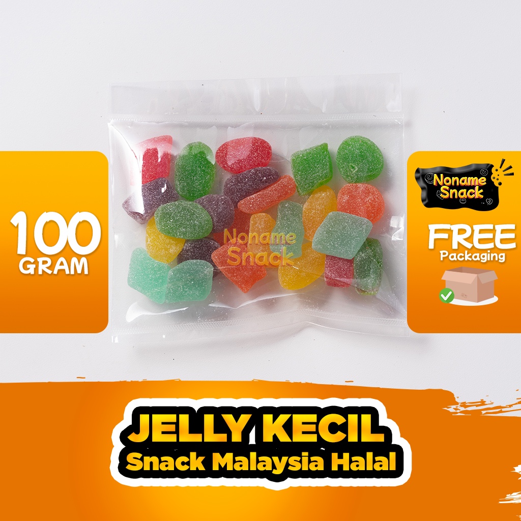 NoName Snack - Jelly Kecil Malaysia Halal Agar Agar Anak Cemilan Manis Grosir 100Gr