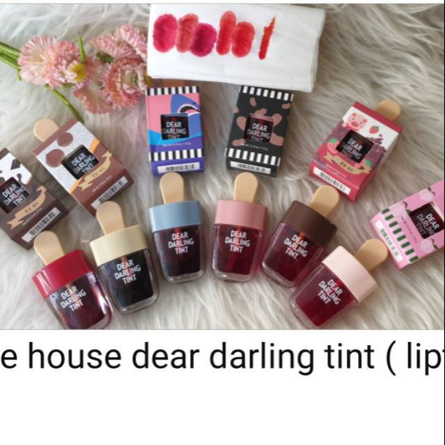 [ ECER ] ETUDE HOUSE DEAR DARLING  &amp; kISSBEAUTY LIPTINT ICE CREAM