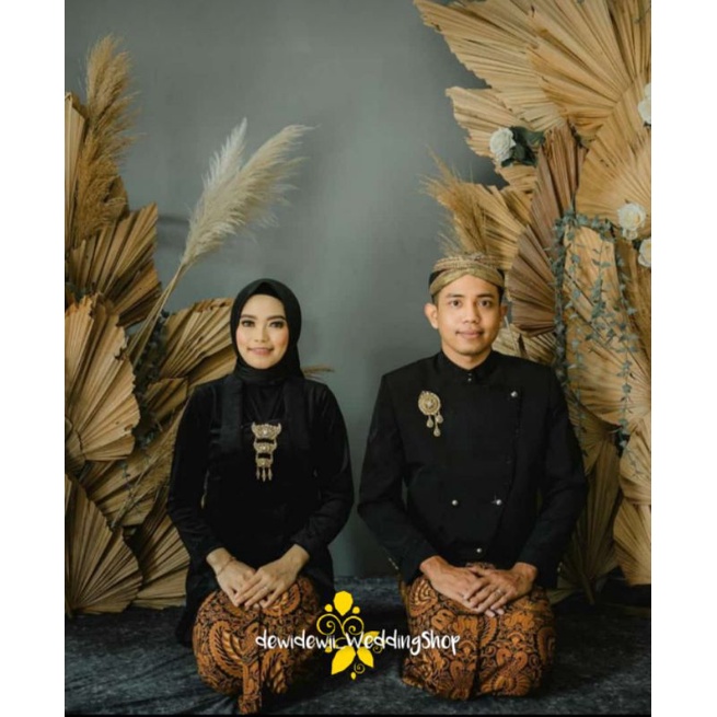 Set Lengkap Baju Prewedding / Baju Couple Adat Jawa - Motif Semen Romo