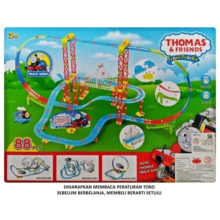 Mainan Anak Laki laki Seru  Track tho.mas kereta api  isi 88 pcs berputar 360 derajat  /Track Thomas train