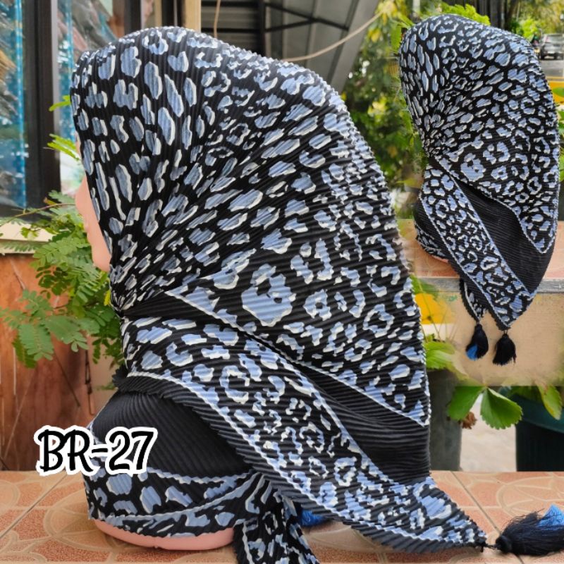 SEGIEMPAT PLISKET MOTIF JAMBUL BRANDED / JILBAB SEGIEMPAT PLISKET / SEGIEMPAT PLISKET / SEGIEMPAT VOAL / JILBAB JAMBUL-BR-27
