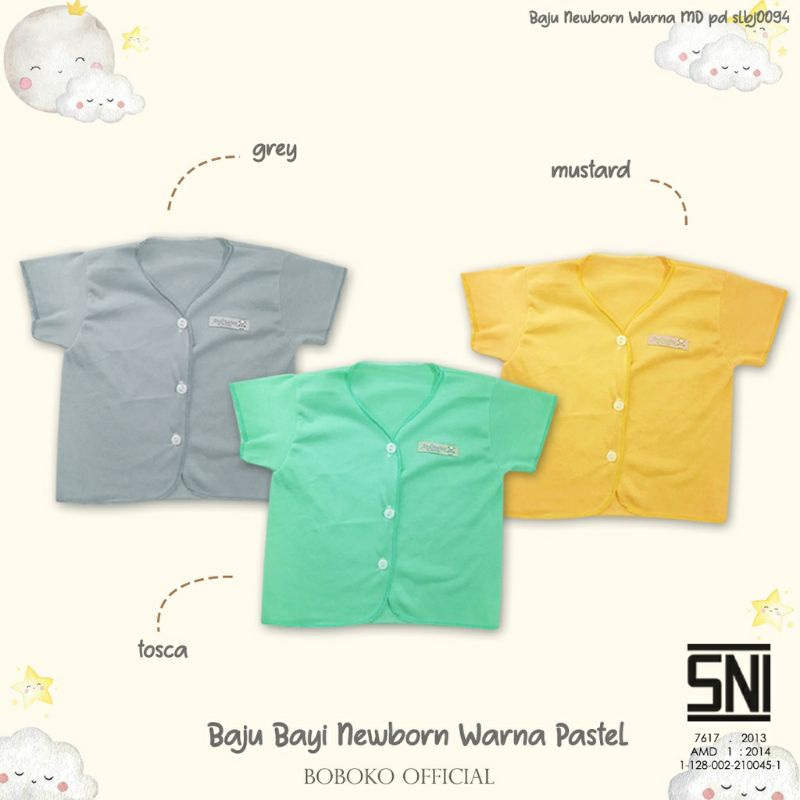 Boboko Baju Pendek Bayi Nb/Baju Panjang Warna Nb