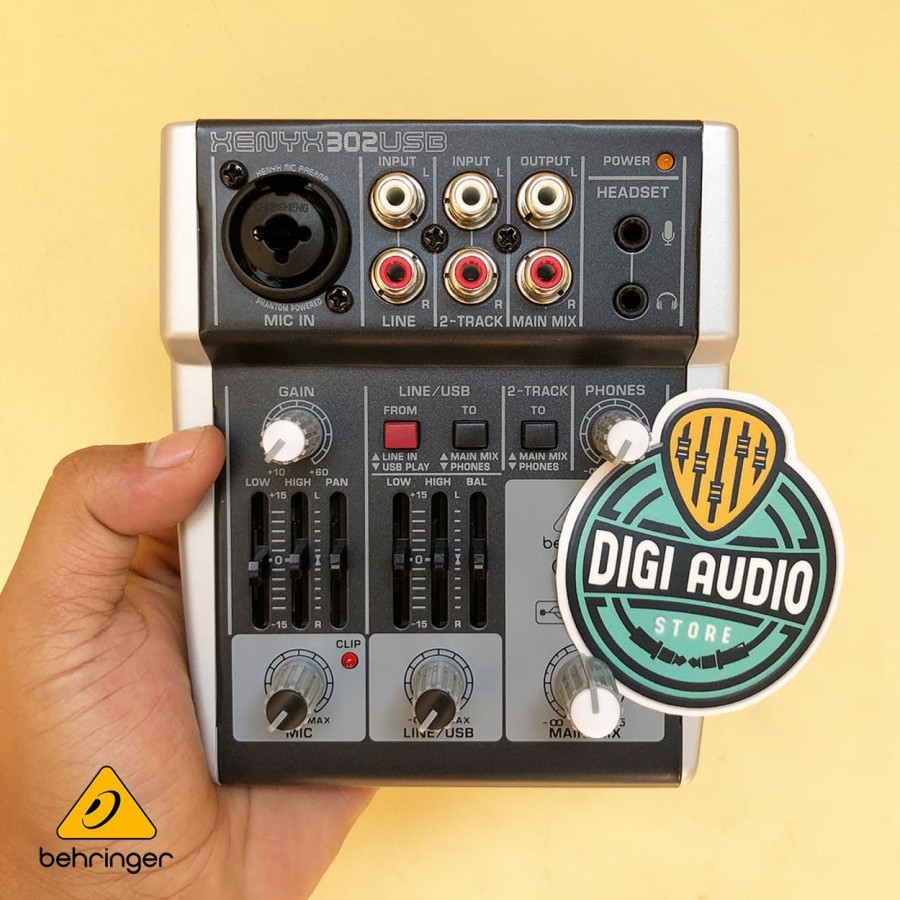 Jual Mixer Audio Mini Behringer 302USB 2 Channel dengan USB Audio