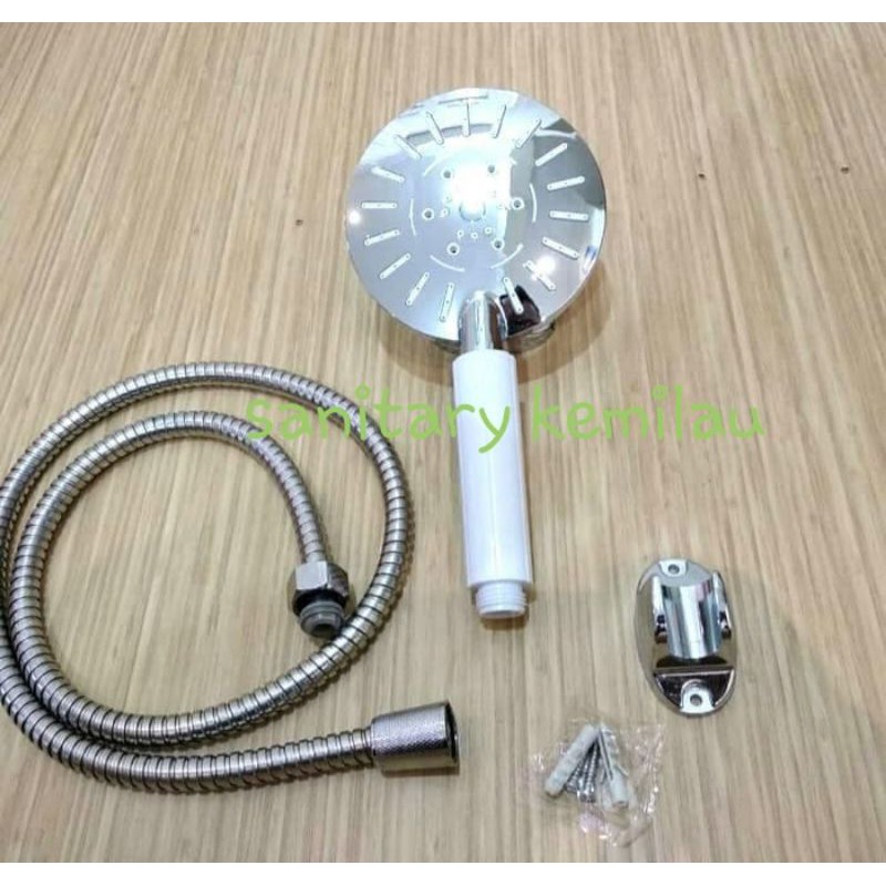 Termurah Hand Shower Mandi Set Lengkap Selang Shower &amp; Bracket - Shower Mandi Set Terlengkap