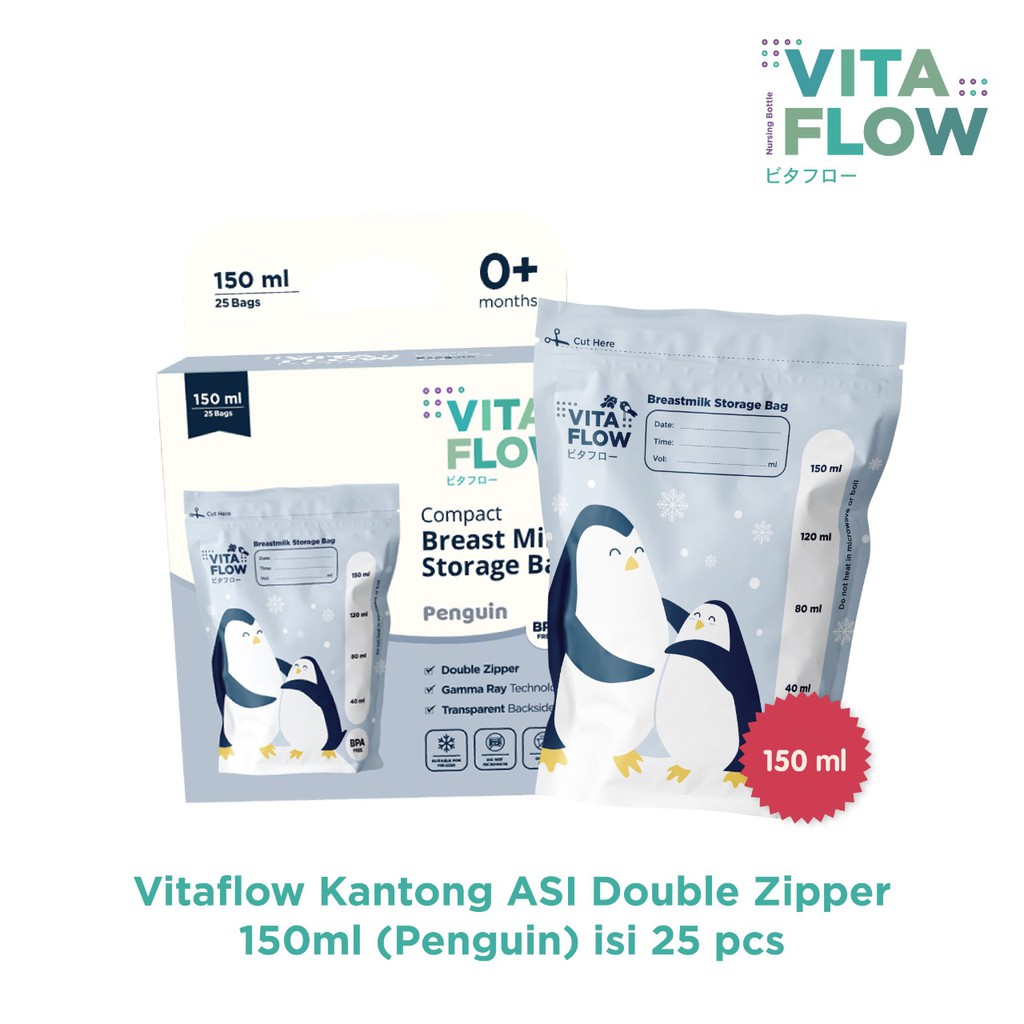 Vitaflow Kantong ASI Animal Series 150 ml - Breastmilk Storage 150ml