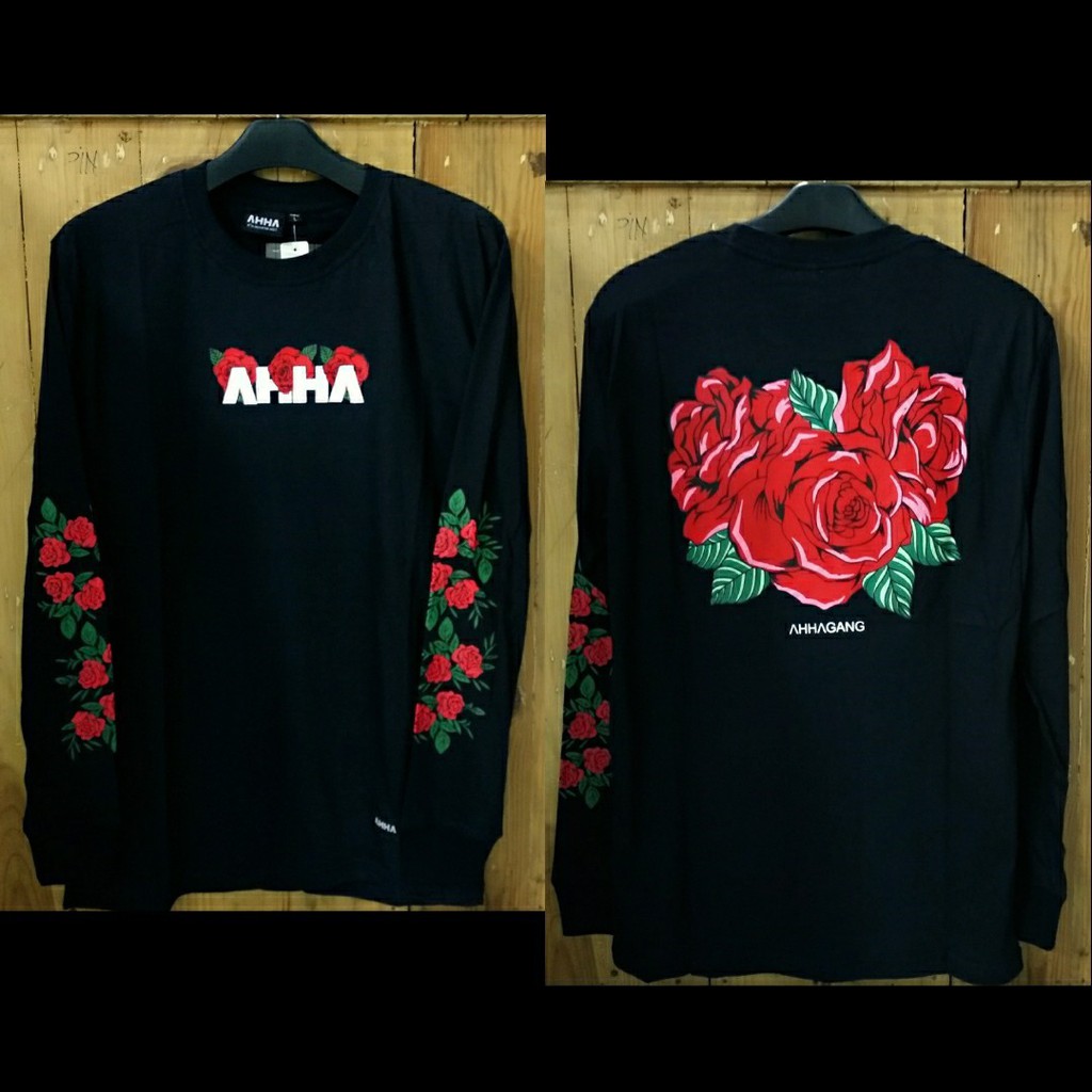 Kaos AHHA gank - baju AHHA Rose - Longsleeve AHHA Rose 02