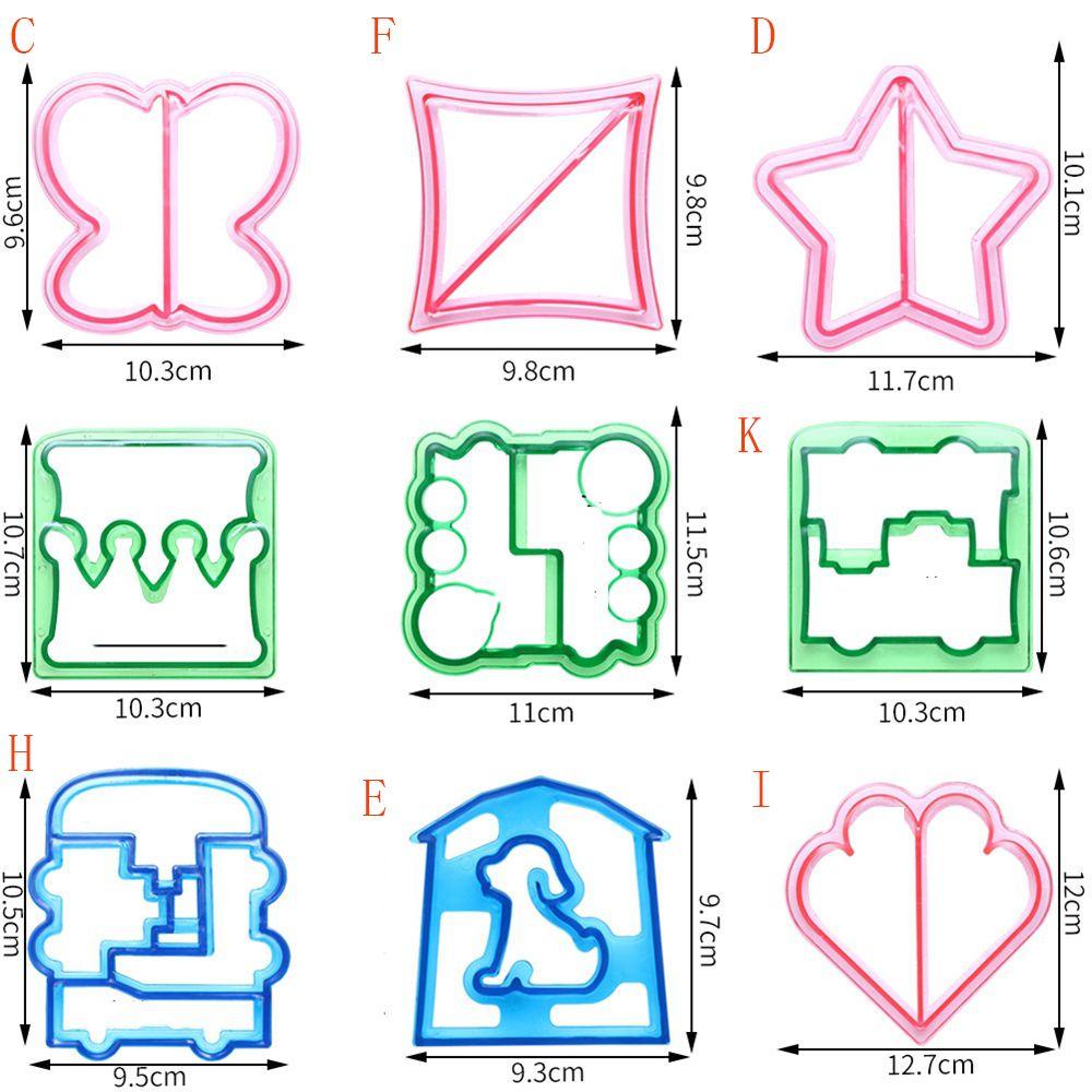 [Elegan] Cutter Cetakan Tahan Lama Anak-Anak DIY Membuat Sandwich Makan Plastik Cookie Roti Menekan
