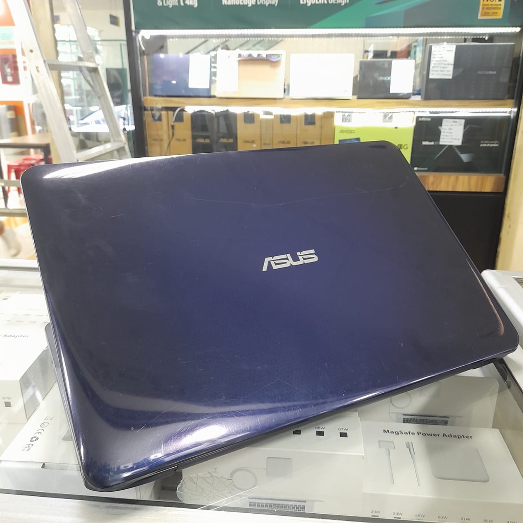 LAPTOP LEPTOP BEKAS SEKEN  SECOND DESAIN GAMING PROGRAMMER ASUS A555L CORE I3 RAM 4GB HDD 500GB VGA NVIDIA GEFORCE 2GB