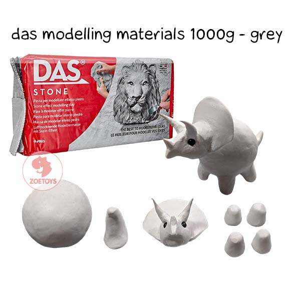 Zoetoys DAS Modelling Clay Air-Hardening Materials 500 gr | Hampers Premium Tanah Liat Putih Coklat DIY Kit | Mainan Edukasi Anak