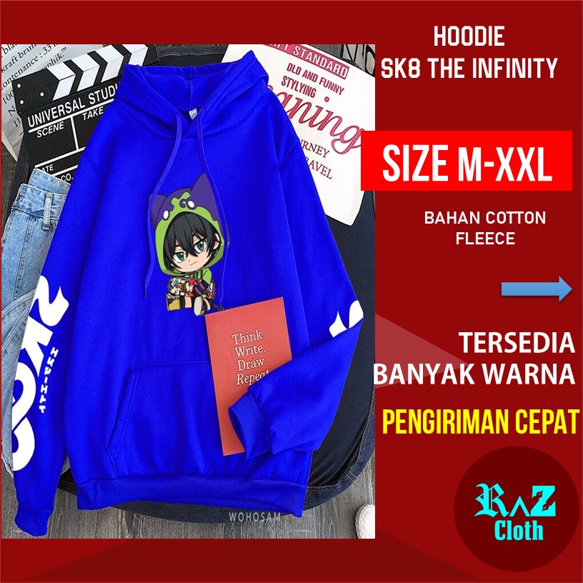 Sweater Hoodie Pria Miya Chinen Anime SK8 The Infinity Papan Selancar Skateboard