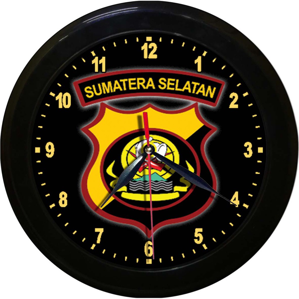 JAM DINDING POLDA SUMATRA SELATAN   (DIAMETER 30CM)