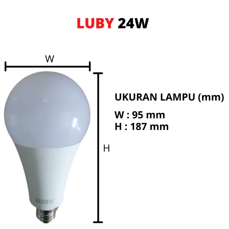 Lampu Luby Led Bulb Classic 24 Watt Murah