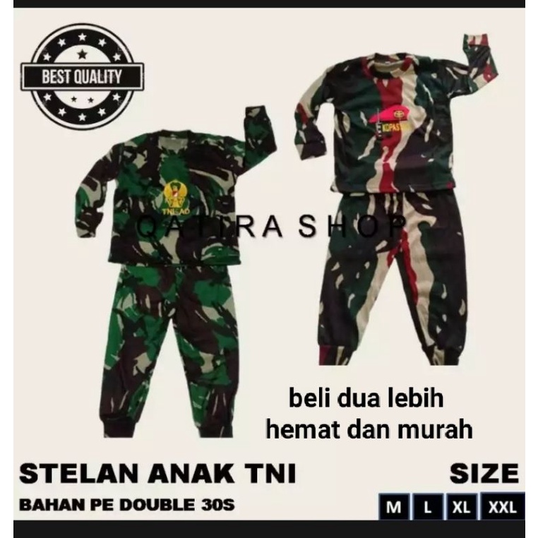 baju loreng anak setelan anak loreng