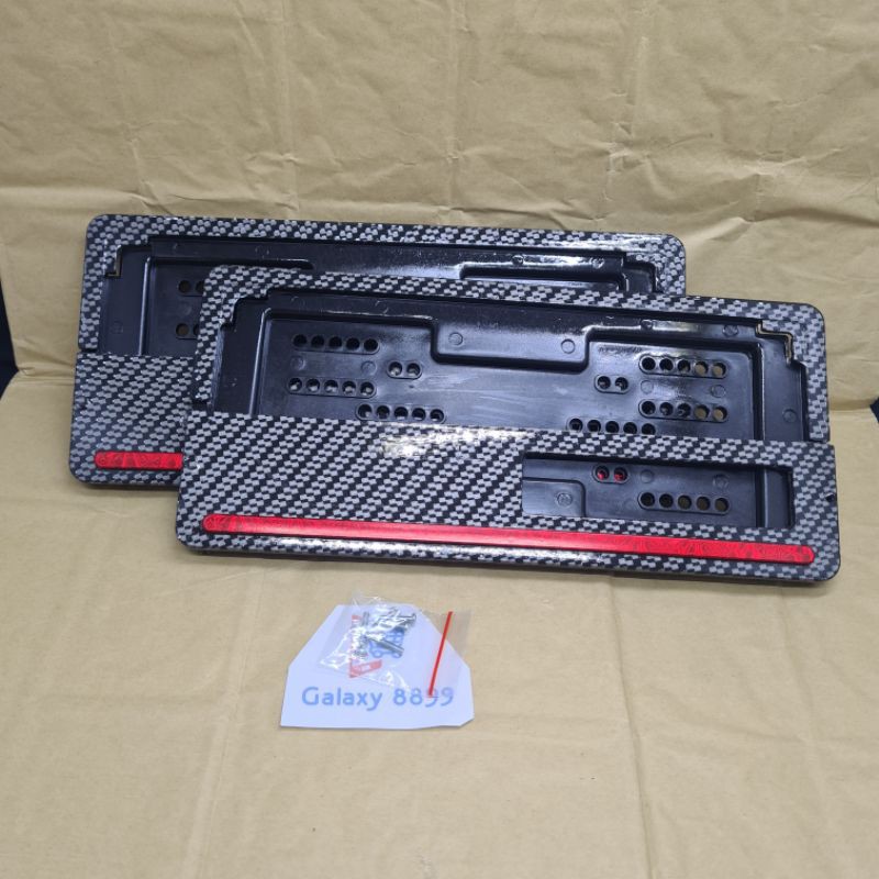 Dudukan Plat Nomor Karbon Variasi list-Cover plat Karbon Depan Belakang