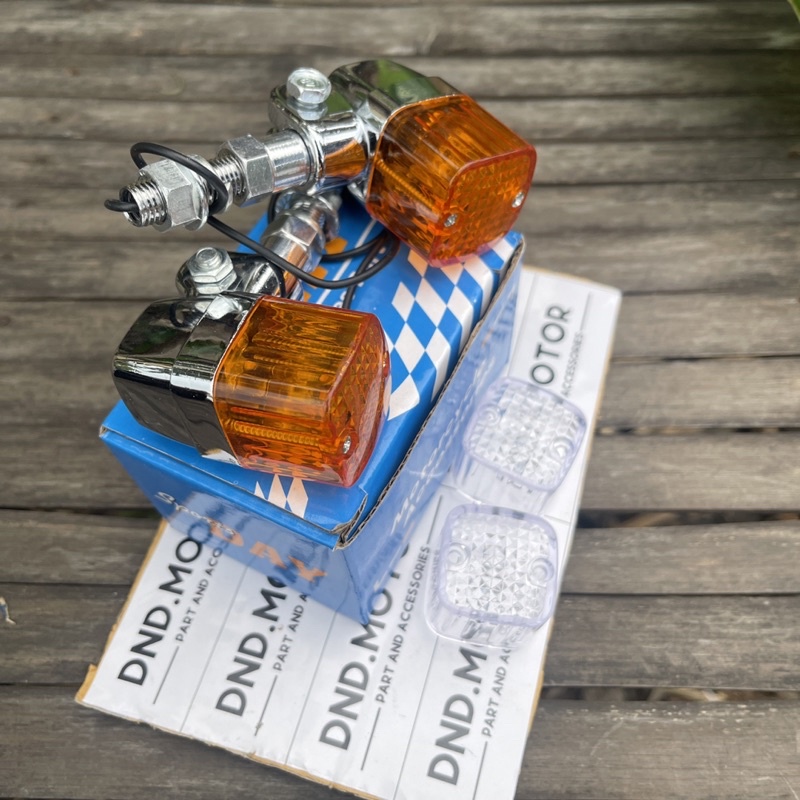 A001 Sein Palu Kotak Bulat SPORTS DAY besi lampu reteng sen riting reting cb murah