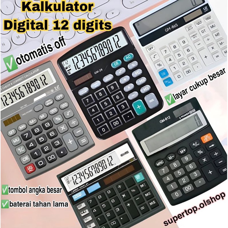 Kalkulator Calculator 12 Digit⭐ supertop ⭐