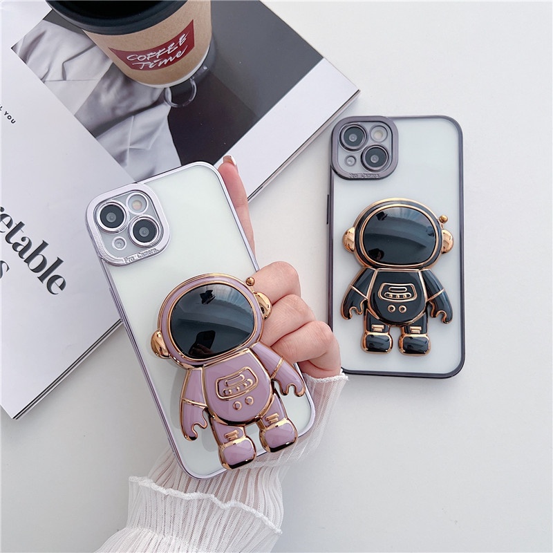 Casing Silikon Iphone 7 8 Plus X XS XR XSMAX 11 12 13 Pro Max Motif spaceman