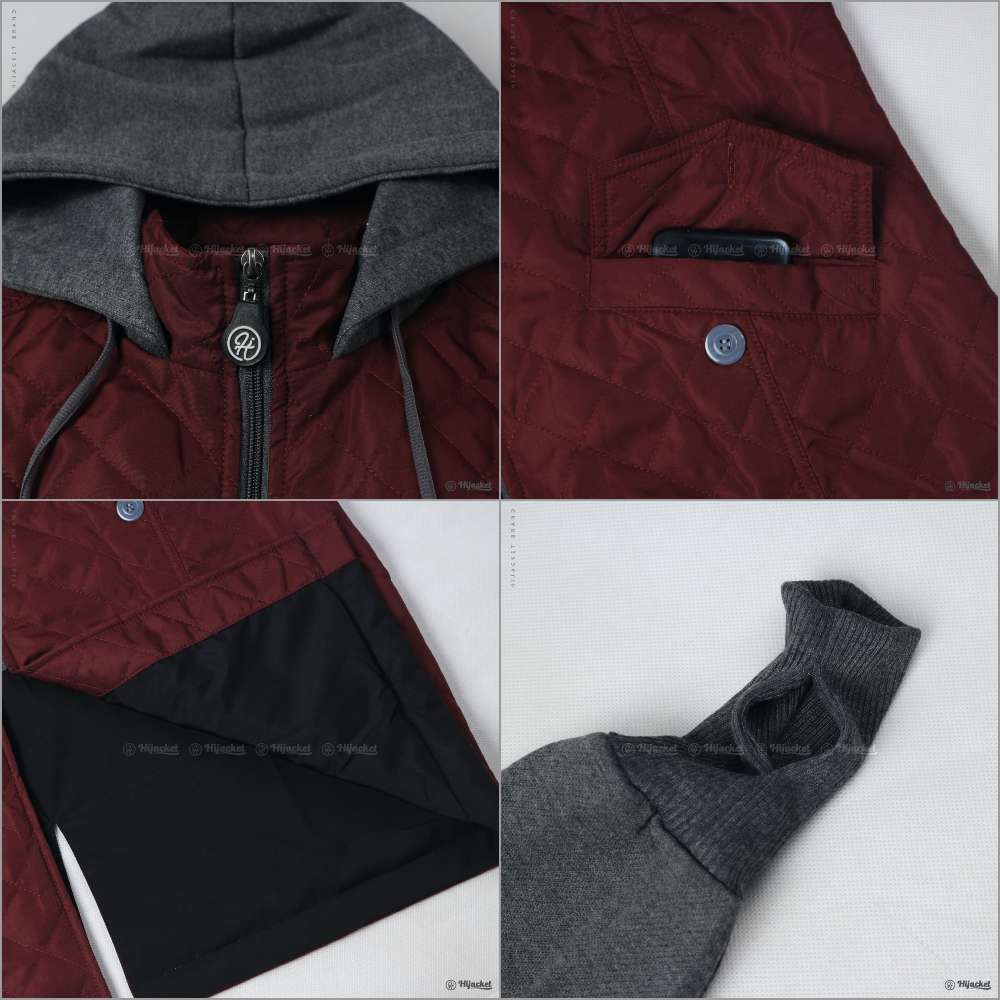 Jaket Jacket Hoodie Panjang Wanita Cewek Cwe Hijabers Roundhand Hijacket Hijaket Muslimah Hijab GRC-8