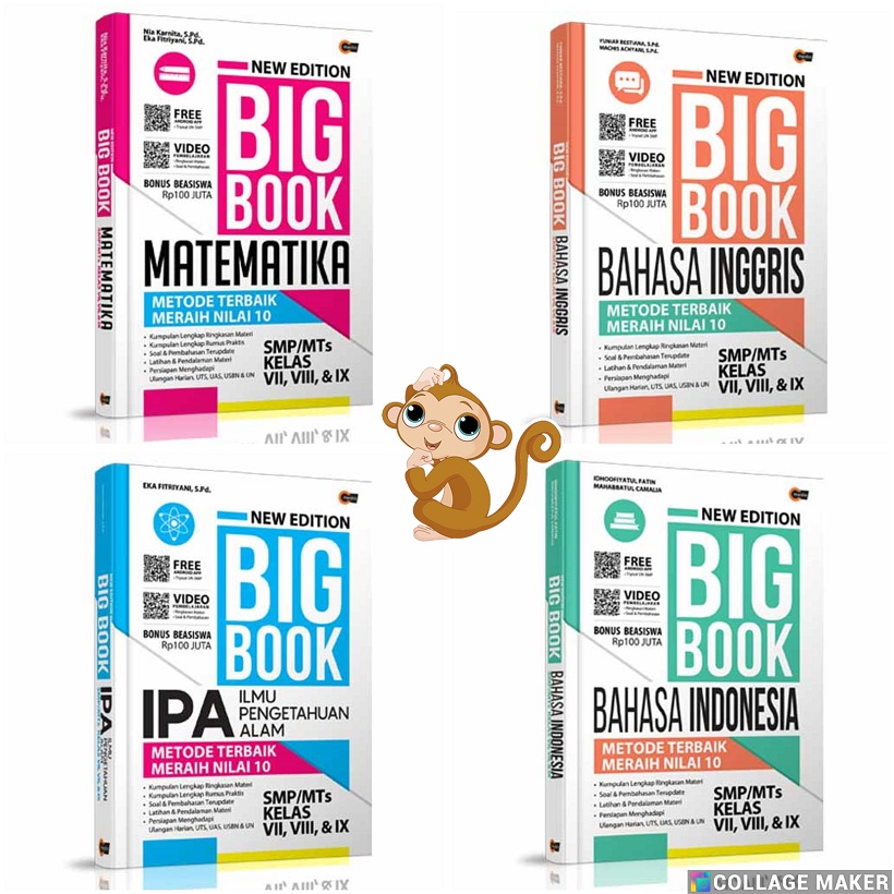 Big Book Matematika, IPA, Bahasa Indonesia & Bahasa Inggris SMP 7, 8, 9 (New Edition)