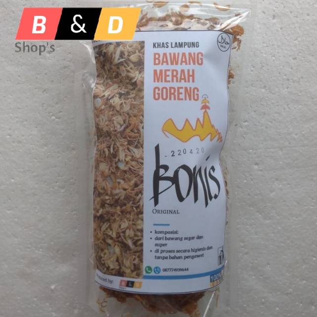 

BONIS. Bawang Goreng Garing Renyah Super Netto 250 Gram.