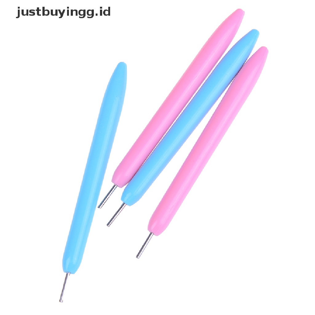 [justbuyingg.id] 2X Plastic slotted quilling paper tool craft origami paper quilling rolling pens ID