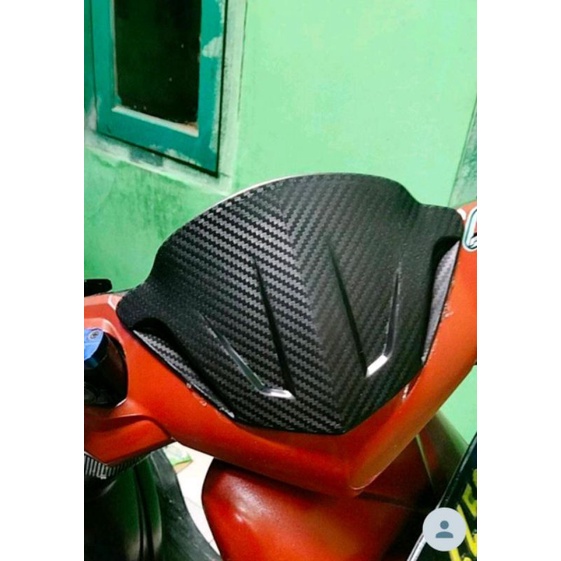 Visor beat carbu karbu full karbon carbon bahan tebal Anti pecah