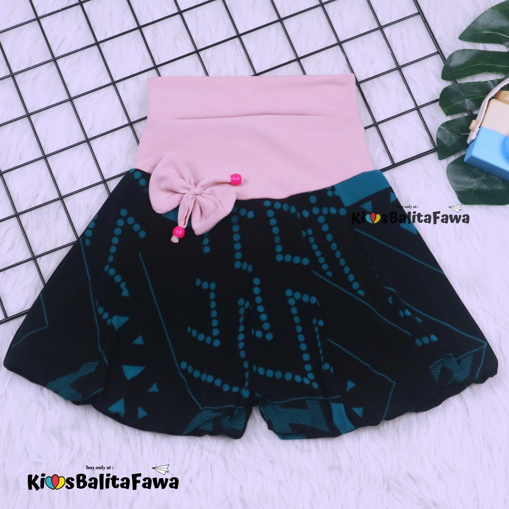 Celana Baloon uk. 5-6 Tahun / Celana Anak Perempuan Murah Pita Polos Short Pants Pop Kids Pendek