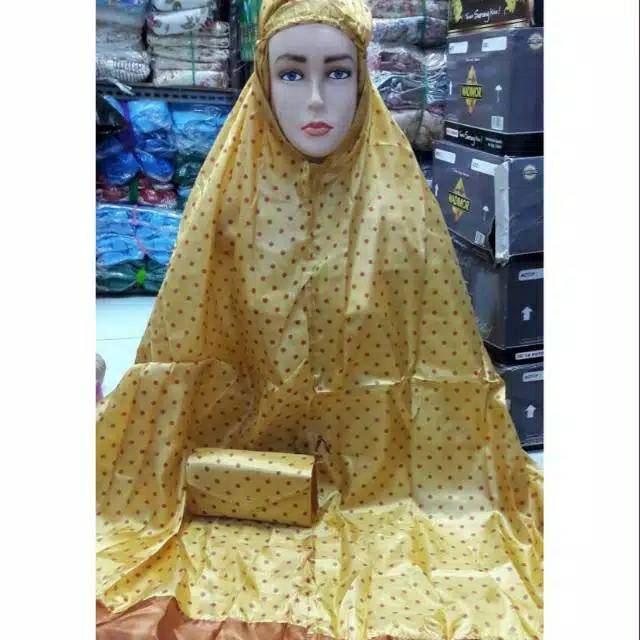 Mukenah murah abutai polkadot