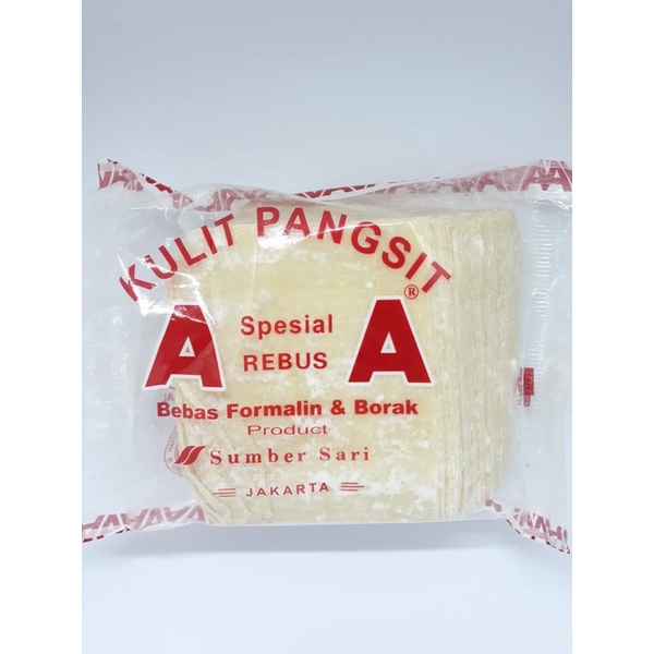 

kulit pangsit rebus AA isi 50 lembar per pack Rp 12.000