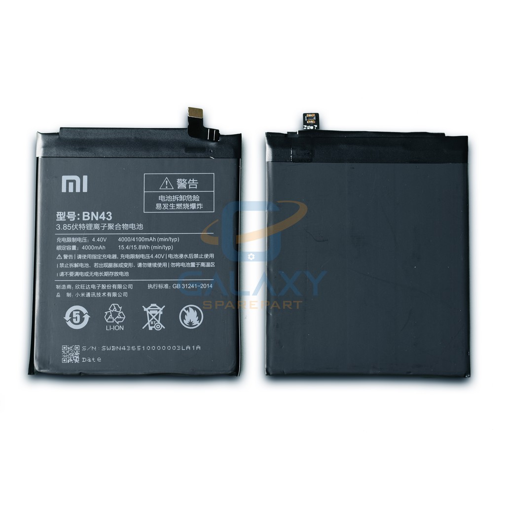 BATRE - BATERE - BATERAI XIAOMI REDMI NOTE 4X / BN43 / BATRE XIAOMI REDMI NOTE 4X / BN-43 ORIGINAL