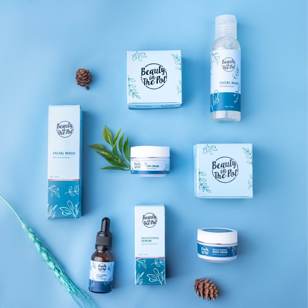 (1 PAKET) BEAUTY IN THE POT - Skincare Whiteglow Series BPOM