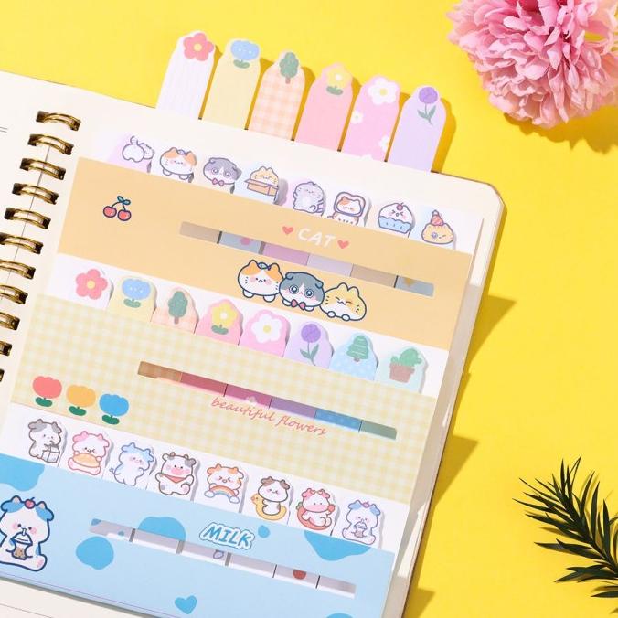 

15 Pcs Stiker Can Memo Pad Motif Kun Hewan Untuk Alat Tulis Sekolah