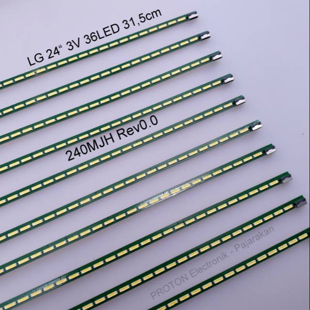 Lampu Backlight TV LG 24 inch 240MJH Rev0.0 . 3V 36 LED SMD 31.5cm 27V 6pin . NFT-ME9 94V-0 1551