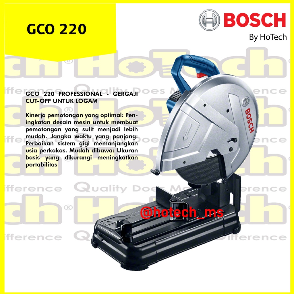 BOSCH Cut Off Saw GCO 200 | GCO 220 | Gergaji Cut-off 14" untuk Logam | Gergaji Cut Off 14" GWS  220