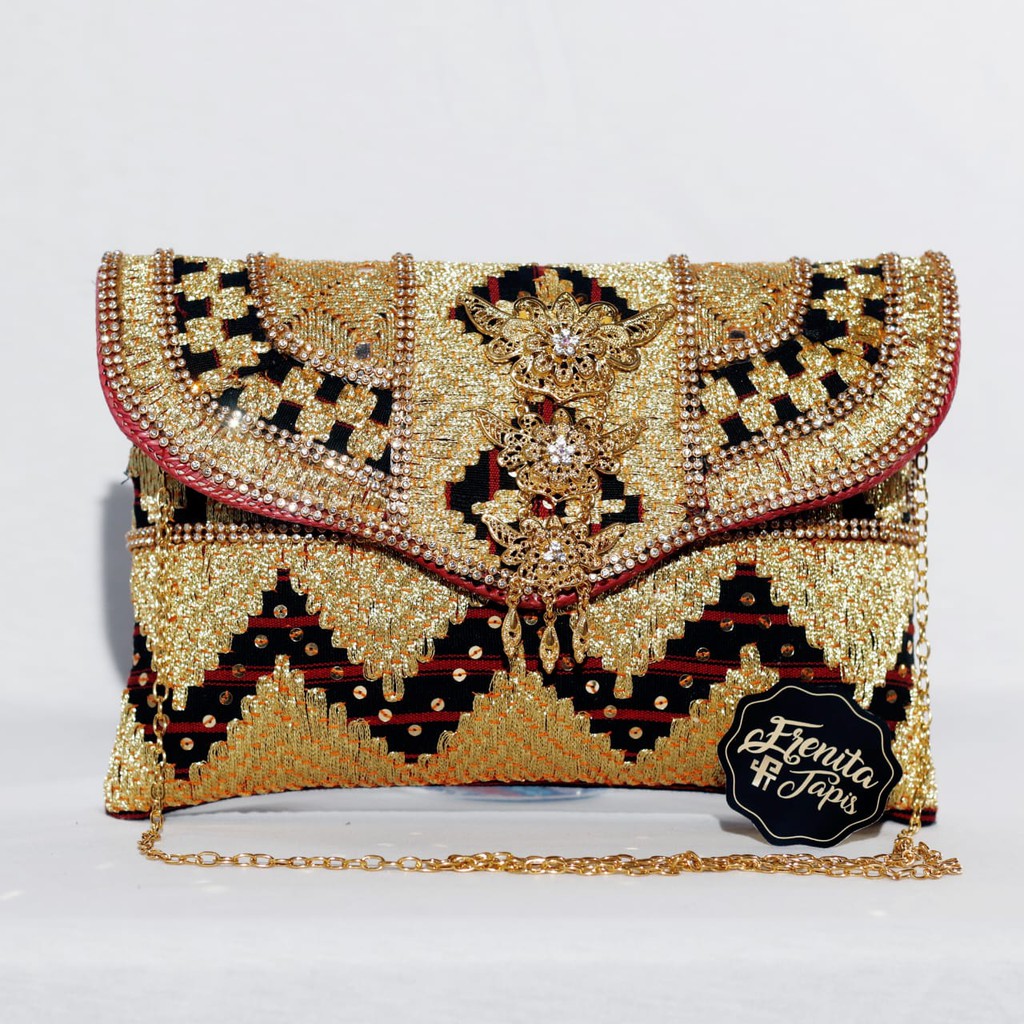 [BISA COD] Clutch Tapis Khas Lampung