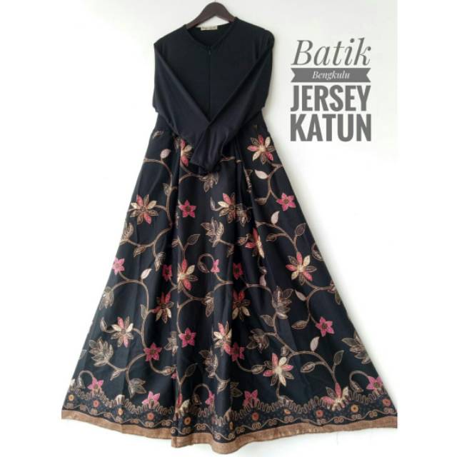 Gamis Syari Batik Jersey Katun Tanpa Hijab Shopee Indonesia
