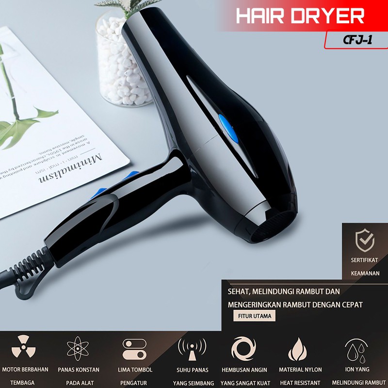 Hair Dryer Alat Rambut Hair Dryer hitam Pengering Rambut multifungsi MW
