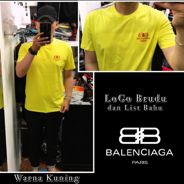  Kaos Balenciaga  Logo brudu Lengan Pendek import Ada 2 