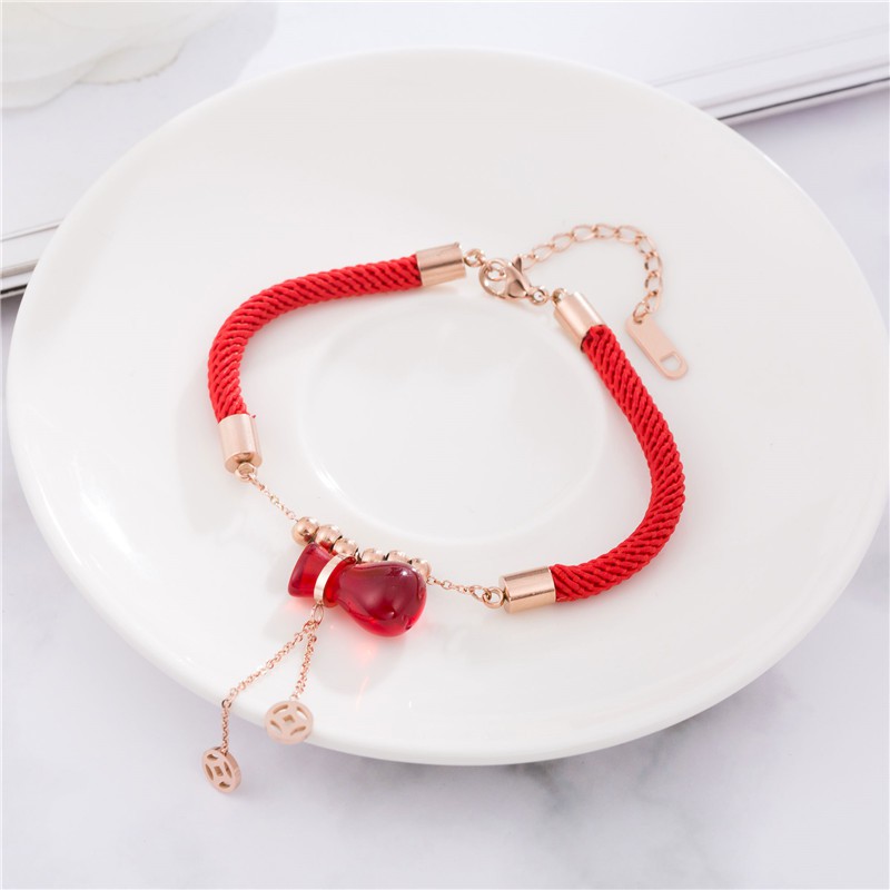 Gelang Keberuntungan Titanium Import Korea Cocok Hadiah GK068 charm