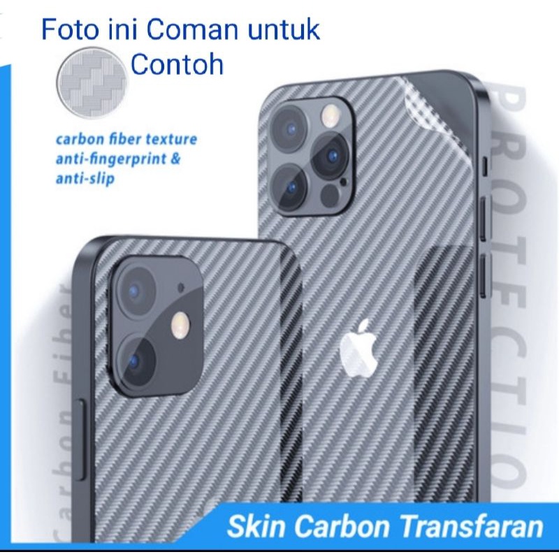 Skin Carbon Oppo A16K Garskin Anti gores belakang transparan