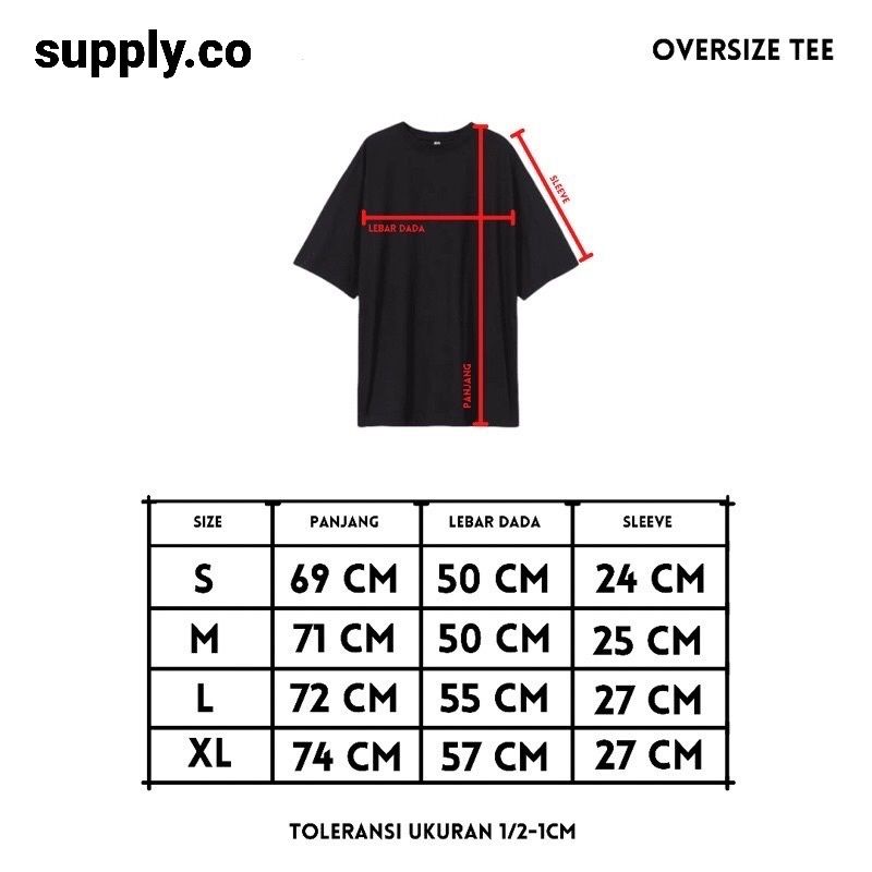 [TSH00002] T SHIRT OVERSIZE / KAOS OVERSIZE .GRAPHIC SUPPLY.CO original