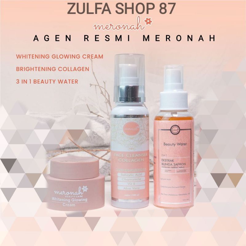 MERONAH WHITENING GLOWING CREAM 2in1 BPOM [NA18181900826]
