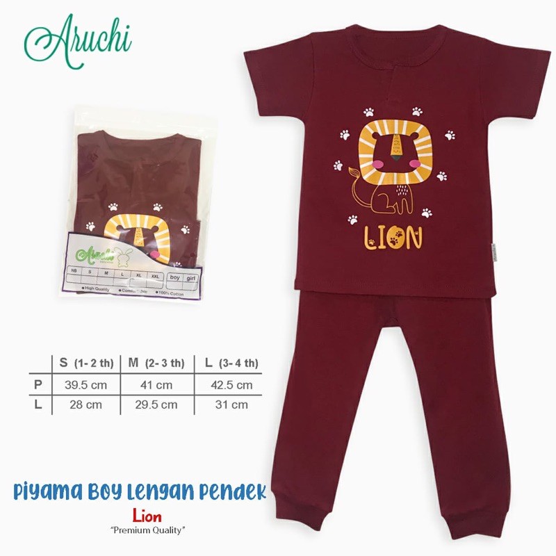 Aruchi Setelan polos sablon Oblong Pendek Celana panjang/Piyama anak/Piyama bayi